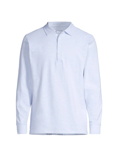 Shop B Draddy Men's Jack Long-sleeve Polo Shirt In Batik Heather