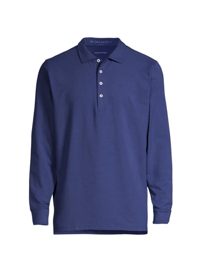 Shop B Draddy Men's Jack Long-sleeve Polo Shirt In Regal