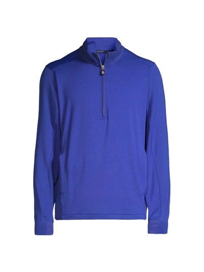 Shop B Draddy Men's Blair Sport Half-zip Pullover In Tannenbaum