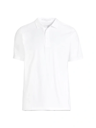 Shop B Draddy Men's Liam Solid Polo Shirt In White