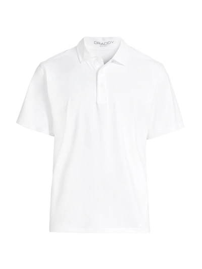 Shop B Draddy Men's Ryan Solid Sport Polo Shirt In White