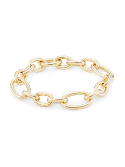Shop Saks Fifth Avenue Women's 14k Yellow Gold Oval-link Chain Bracelet
