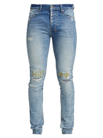 Shop Ksubi Men's Van Winkle Distressed Hi Fi Vertigo Skinny Jeans
