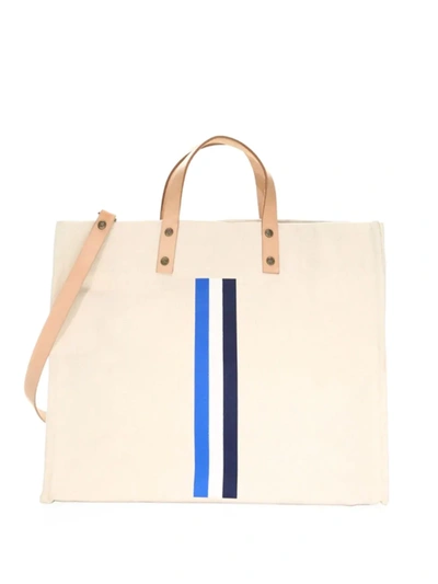 Shop Parker Thatch Women's Large Stripe Tote In Ivory Blue