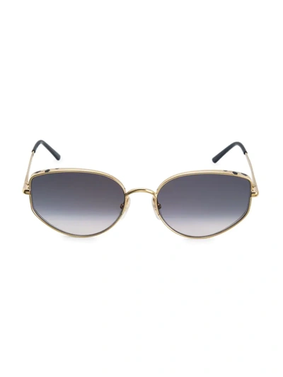 Shop Cartier Women's Panthère De  58mm Cat Eye Sunglasses In Smooth Gold