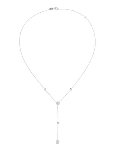 Shop Roberto Coin Women's Diamonds By The Inch 18k White Gold & Diamond Lariat Necklace