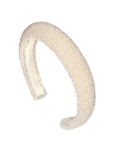 Shop Jennifer Behr Women's Brissa Faux-pearl Silk Headband