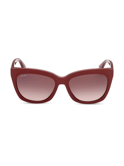 Shop Max Mara Women's 55mm Square Sunglasses In Red