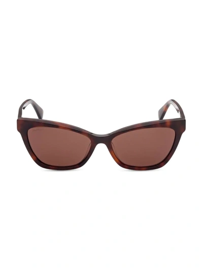 Shop Max Mara Women's 58mm Cat Eye Sunglasses In Dark Havana