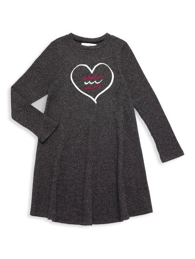 Shop Sol Angeles Little Girl's & Girl's Thermal Corazon Dress In Black