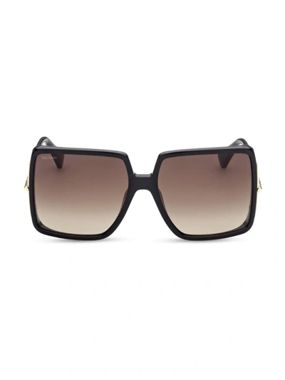 Shop Max Mara Women's 58mm Square Sunglasses In Black