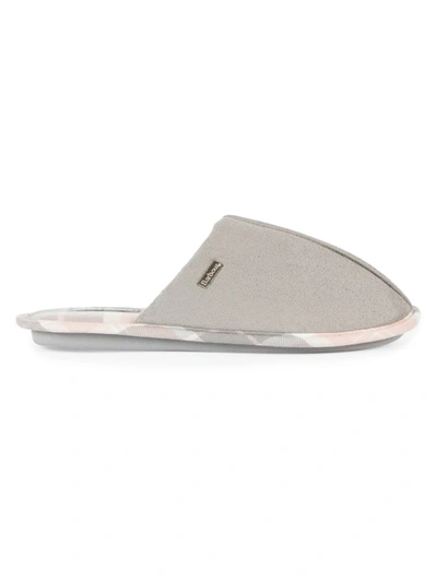 Shop Barbour Simone Suede Slipper In Grey Marl
