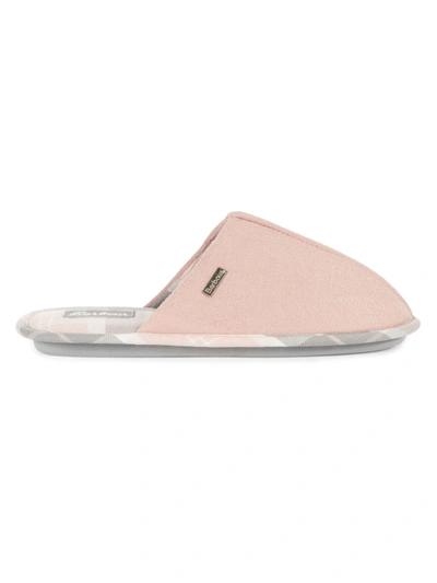 Shop Barbour Simone Suede Slipper In Pink