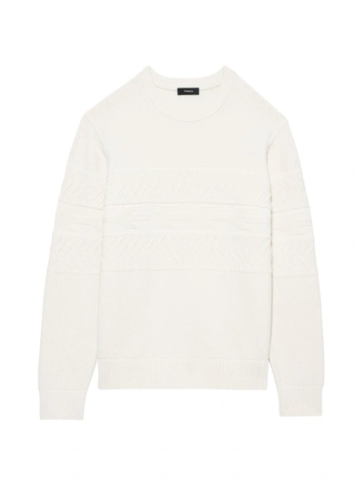 Shop Theory Men's Jimmy Cashmere-blend Crewneck Sweater In Ivory