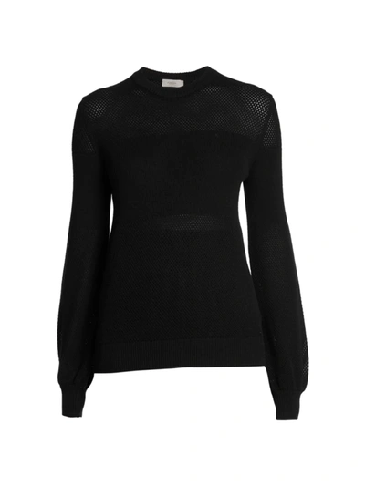 Shop Agnona Cashmere Knit Sweater In Black