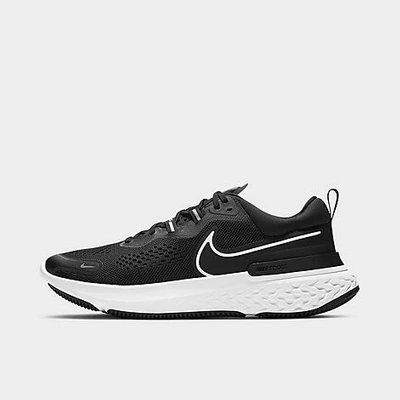 Shop Nike Men's React Miler 2 Running Shoes In Black/smoke Grey/white