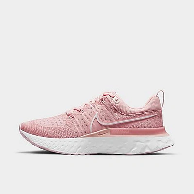 Shop Nike Women's React Infinity Run Flyknit 2 Running Shoes In Pink Glaze/pink Foam/white