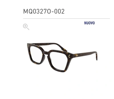 Shop Alexander Mcqueen Mq0327o Havana Glasses