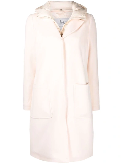 Shop Woolrich Padded Zip-up Coat In Neutrals