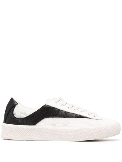 Shop By Far Panelled Low-top Leather Sneakers In White