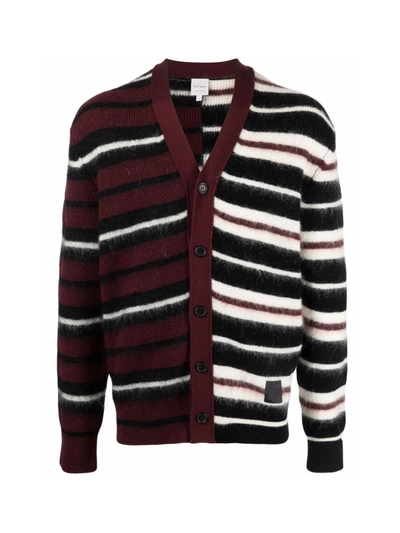 Shop Paul Smith Gents Button Thru Cardigan In Burgu