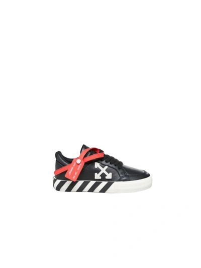 Shop Off-white Low Vulcanized Calf Leather In Black White