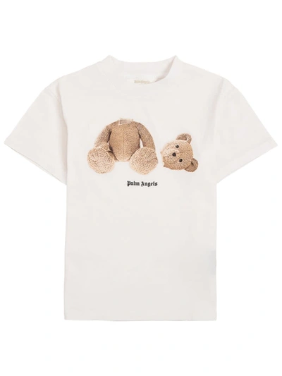 Shop Palm Angels Bear Tee S/s In White Brow