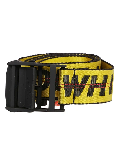 Shop Off-white Classic Industrial Belt Short In Yellow Black