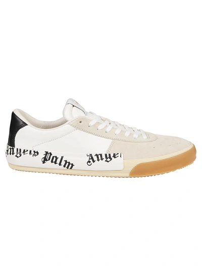 Shop Palm Angels New Vulcanized Sneakers In White Black
