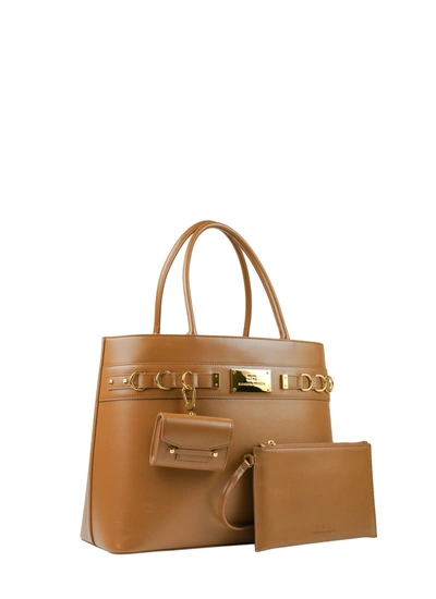 Shop Elisabetta Franchi Logo Shoulder Bag