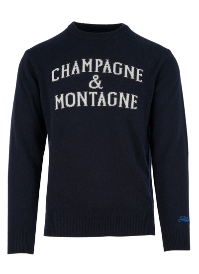 Shop Mc2 Saint Barth Round-neck Sweater Top-wear In Blue