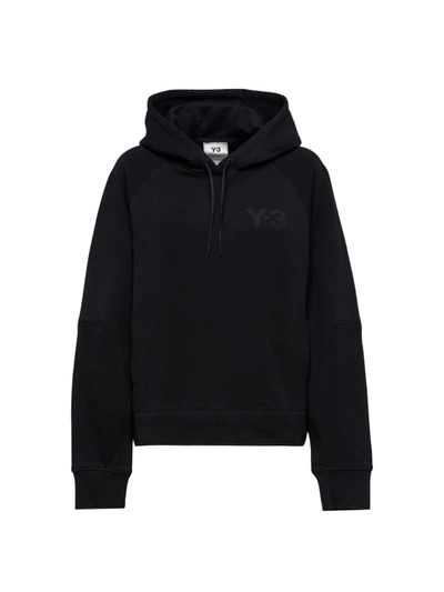 Shop Y-3 W Classic Chest Logo Hoodie In Black