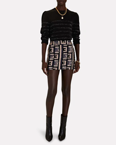 Shop Iro Labin Geometric Jacquard Mini Skirt In Multi
