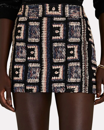 Shop Iro Labin Geometric Jacquard Mini Skirt In Multi
