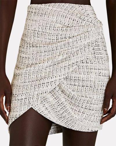 Shop Iro Shara Twisted Bouclé Mini Skirt In White