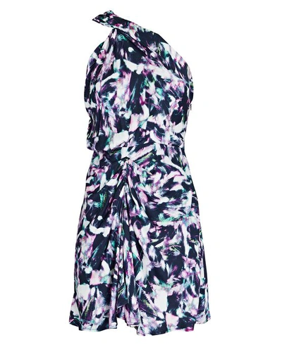 Shop Iro Kevals Printed One-shoulder Mini Dress In Multi