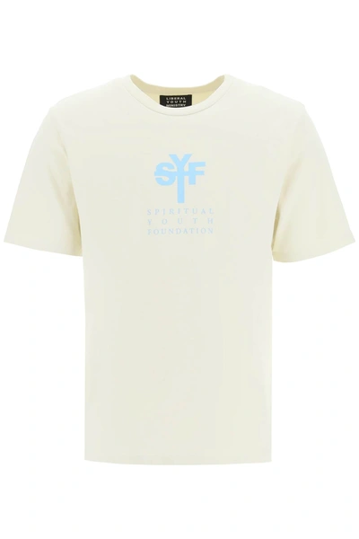 Shop Liberal Youth Ministry Spiritual Youth Foundation T-shirt In Beige