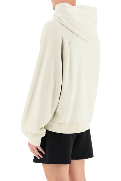 Shop Liberal Youth Ministry Used-effect Hoodie In Beige