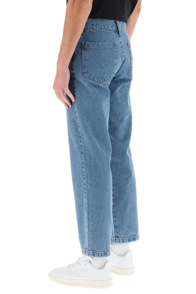 Shop Liberal Youth Ministry Denim Pants With Logo Patch In Blue