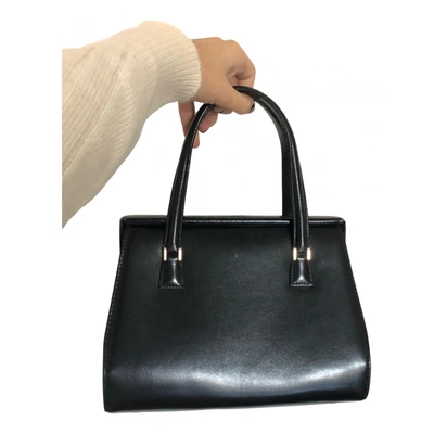 Pre-owned Valextra Pony-style Calfskin Handbag In Black