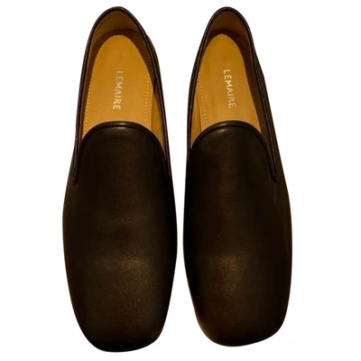 Pre-owned Lemaire Leather Flats In Black