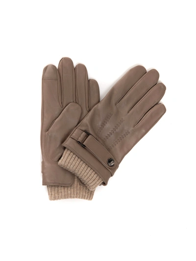 Hugo Boss Boss T.herlock-tt Leather Gloves Brown Leather Man | ModeSens