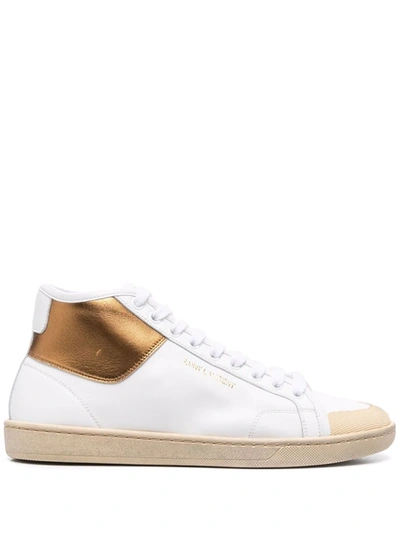 Shop Saint Laurent Court Classic Sl/39 Sneakers In Weiss