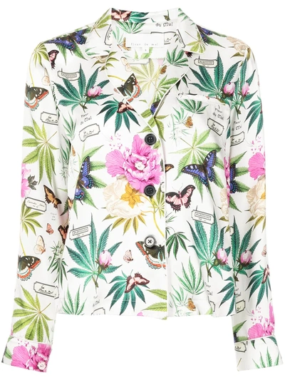 Shop Fleur Du Mal Fleur Pajama-style Shirt In Mehrfarbig