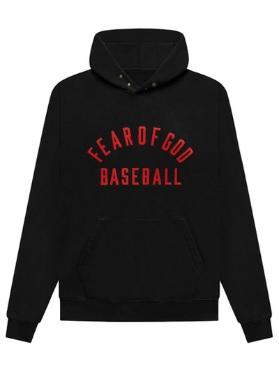 Shop Fear Of God Baseball Hoodie Vintage Black