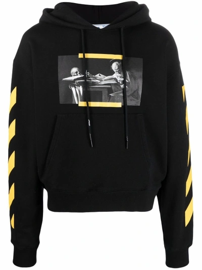 Shop Off-white Caravaggio Painting Over Hoodie Black