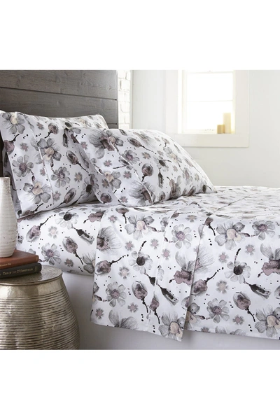 Southshore Fine Linens Premium Collection Extra Deep Pocket 300 Thread-count 4-piece Sheet Set In Watercolor Symphony Grey