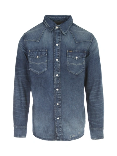 Shop Polo Ralph Lauren Denim Western L/s Sport Shirt In Boone