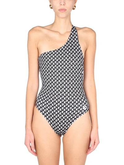 Shop Off-white "pdp Arrow" One Piece Swimsuit In White