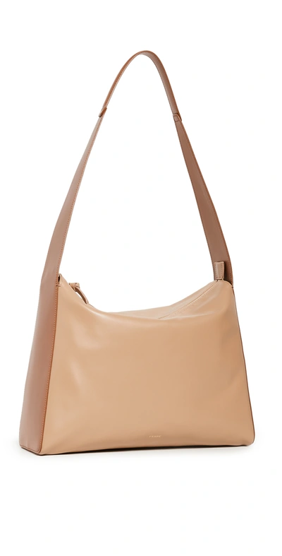Shop Frame Two Textured Shoulder Bag In Tan